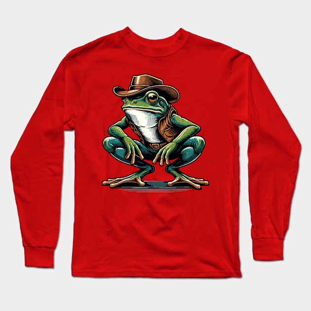 Cowboy frog Long Sleeve T-Shirt by Art_Boys
